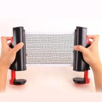 Red de ping pong, Red de Tenis de Mesa retrácthil Ping Pang Red de Tenis de Mesa ajustable portátil para interiores y exteriores, Gris - details 0