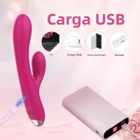 Vibrador De Conejo Para Mujeres Estimulador De Clítoris De Silicona G-Spot Potente 2 En 1 Dildo Juguetes Sexuales Para Masturbación Femenina Adultos - details 2