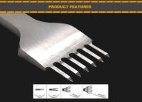 Herramienta De Perforación Para Cuero DIY Herramienta De Costura Y Perforación De Cuero 3/4/5/6mm Conjunto De Perforadores De Espacio De Cuero - details 3