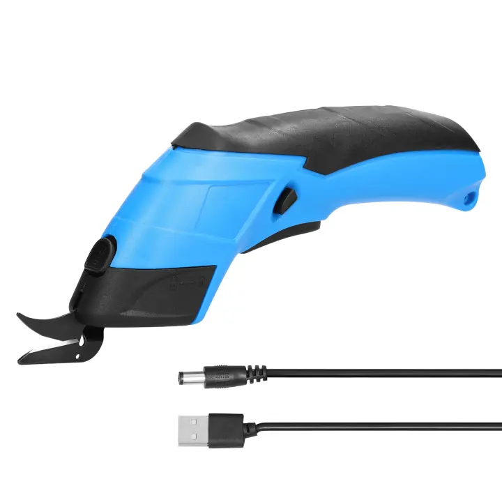 Tijeras Eléctricas Manuales De Litio Para Corte Multifuncional De Tela Alfombra PVC Papellero Recargables Cuchilla Cortadora - 1