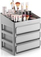 InnovaGoods®Organizador de Maquillaje with 3 Cajones, 9 comparttimientos, Bandeja Extraible, Almacenamiento en baño or Dormitory, para Pintado, paletas, cremas, Set Expositor Maquillaje. Gris - details 2