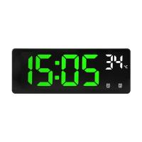 Reloj De Alarma Digital Con Espejo LED Y Soporte Para Teléfono Muestra De Temperatura Y Fecha Reloj De Noche Para El Lecho - details 11
