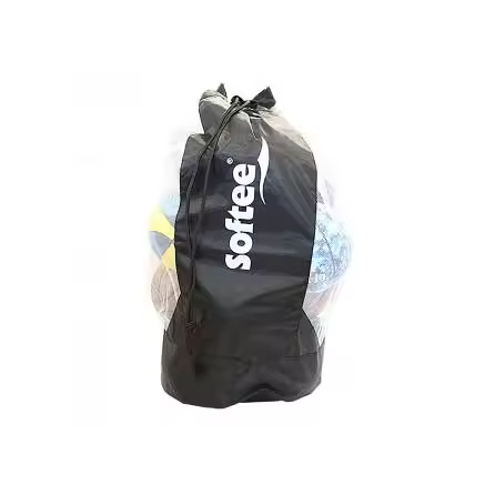 Softee SACO PORTABALONES de Alta Calidad con Apertura y Cierre Fácil - Correa Doble Ajustable - Capacidad 12/15 Balones - 1