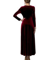 Vestido Largo De Veludo Elegante Para Fiesta De Noche V-Neck Vestido Formal De Mujer Vestido Maxi De Autum 2023 Cierre Pullover Polyester - details 7