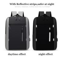 Mochila De Viaje Para Portátil Con Puerto USB Impermeable De Tela Oxford Negocios Mochila Estudiantil Para Portátil De 15.6 Pulgadas - details 1