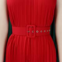 Elegante Monopiece Plisado Para Mujer Con Cinturón Y Pierna Ancha De Largo Al Suelo Sin Mangas Y Cuello Redondo Para Fiesta Y Cumpleaños - details 27