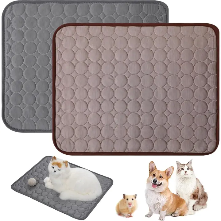 Alfombra Refredante para Perro Gato, 2 Piezas Auto Refrigerant No Tóxico - 1