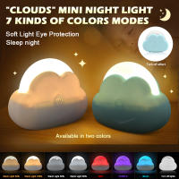 Luz Nocturna De Nube Creativa Blanca Y Azul Para Dormitorio Y Niños Luz LED Mini USB Sin Cable Forma De Nube Adorable Regalo Original Con Batería Incluida - details 0