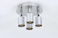 Luces De Techo Modernas En Cromo Y Negro Con LED 3 Vías Instalación Superficial Para Cocina Barra Lámpara De Gu10 Sin Ajuste De Brillo - details 10