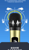 Micrófono Inalámbrico UHF 2 Canales Fijo Para Party Karaoke Profesional Iglesia Show Conferencia Handheld Micphone CHANGXI - details 14