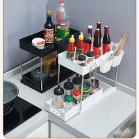 Organizador De Baño Y Cocina Colgante Con Gancho Y Cesta Deslizante Ecológico Para Optimizar Espacio Debajo Del Grifo - details 2