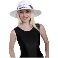 Kebedo Moda Sombrero de Paja para Mujer, ala Ancha, Banda Floral, Plegable, Grande, Pamela de Verano Transpirable, Ligero con cinta decorativa para Vacaciones, Fiesta, Viaje, Sombrero de playa para el Sol, Talla Única ajustable 56-57cm - details 2