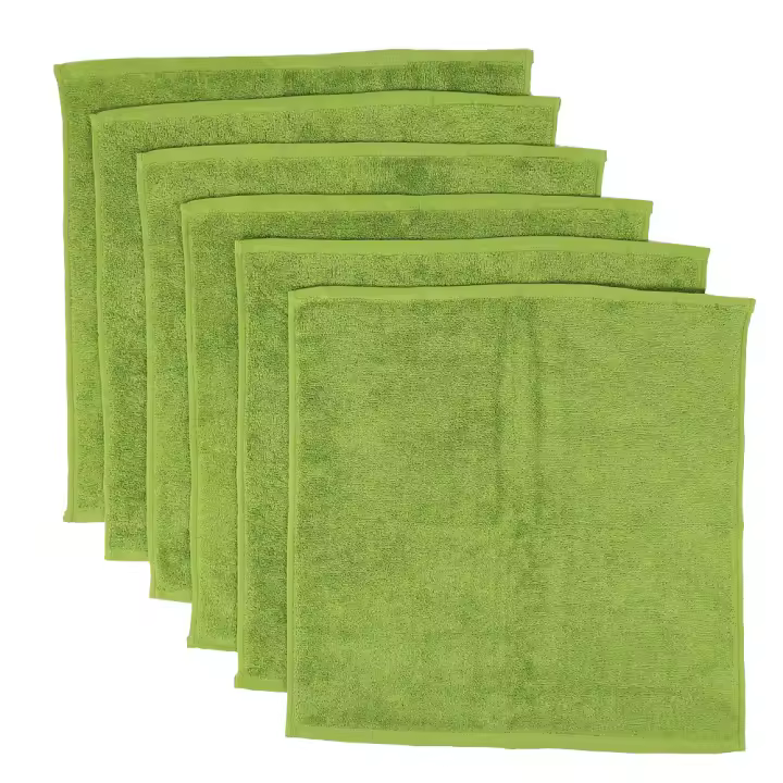 CASTMA GARANTIA DE ALTA CALIDAD - Set de 6 Paños de Cocina Rizo Modelo Basic 50x50cm - Absorción Alta y Secado Rápido - 1