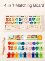 Juego De Pesca De Formas Montessori En Madera Bloques De Construcción Para Niños Educativo Jigsaw De Conteo Y Matemáticas - details 15