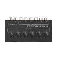 Mini Mezclador Estéreo De 6 Canales Pasivo RCA Portátil Distribuidor De Audio 6 in 2 out Control De Volumen Sin Batería Requerida - details 1