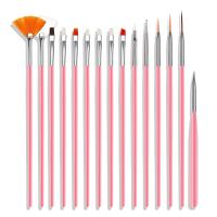 YIKOOLIN Set De Pinceles Para Uñas 20 Piezas Kit De Diseño De Uñas Con Pincel De Polvo De Acrílico Y Bolígrafo De Esmalte UV Para Arte De Uñas DIY - details 15