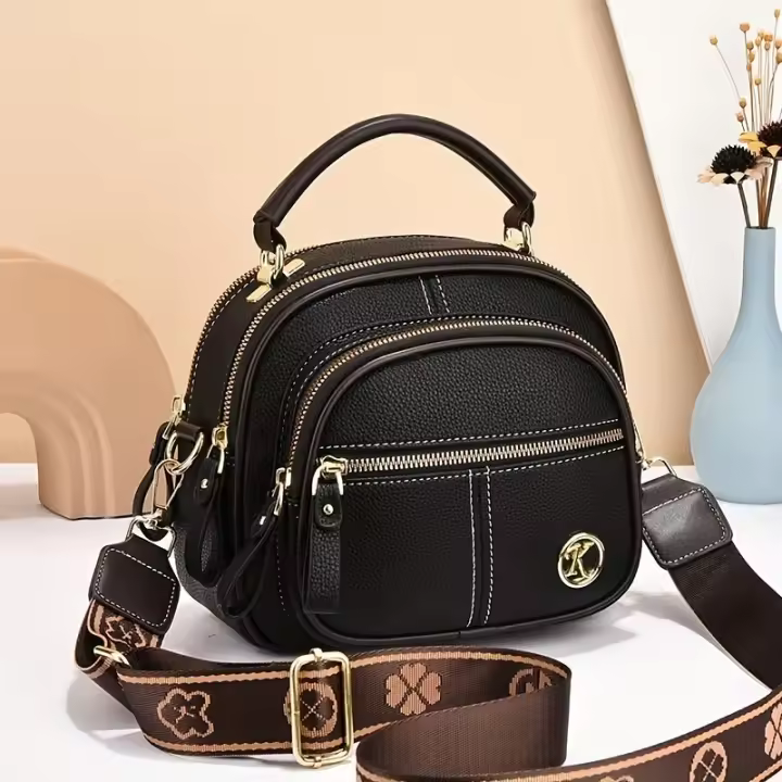 Bolso De Hombro Para Mujer Moda Versátil Lujo Bolso De Compras Tipo De Bolsos PU Cierre De Cremallera Estilo Fashion - 1