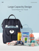 Bolsa De Diaper Impermeable Para Mamá Con Diseño Cartoon Gran Capacidad Para Viajes Bolsa De Bebé Con Estilo Mochila Para Calefacción Y Carrito De Bebé - details 2