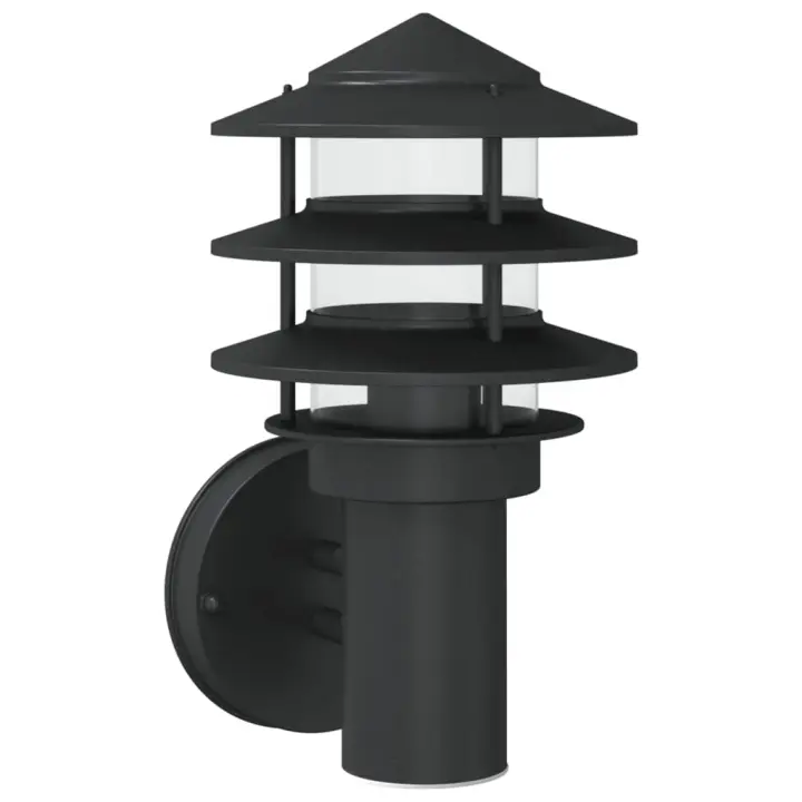 vidaXL Aplique de exterior de acero inoxidable luz de pared exterior Color Negro,  Plateado, y mas - 1