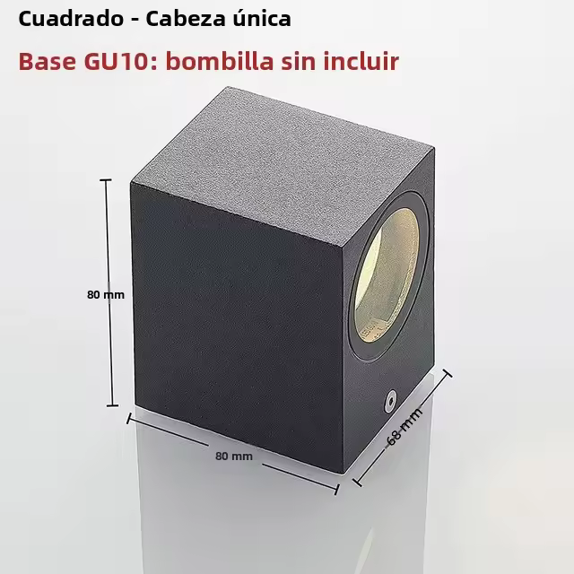Lámpara De Pared LED Impermeable Para Exterior Base De Aluminio GU10 Para Jardín Y Porche Iluminación Contemporánea AC86-265V - 1