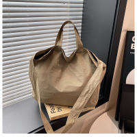 Bolso De Hombro Para Mujer De Lona Gran Capacidad Estilo Literario Ligero Y Sencillo Bolso Cruzado Con Manija De Viaje - details 39