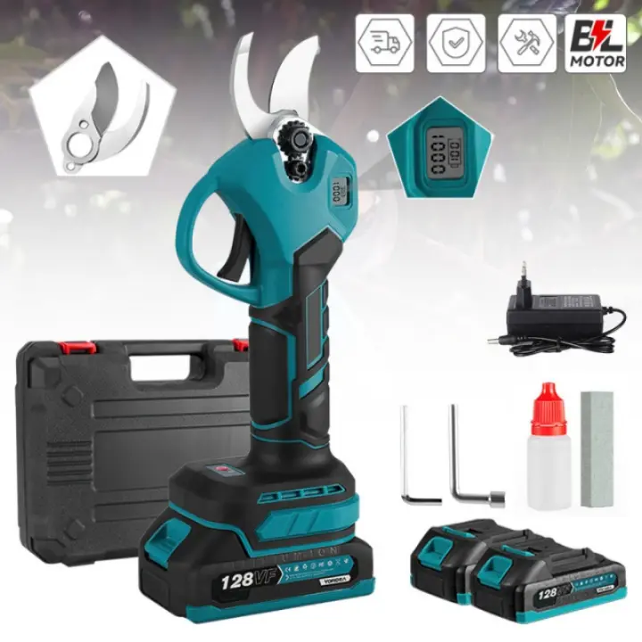 Tijeras de podar eléctricas sin escobillas 30mm, 2 engranajes, podadora de bonsái de árboles frutales recargable inalámbrica para batería Makita de 18V - 1
