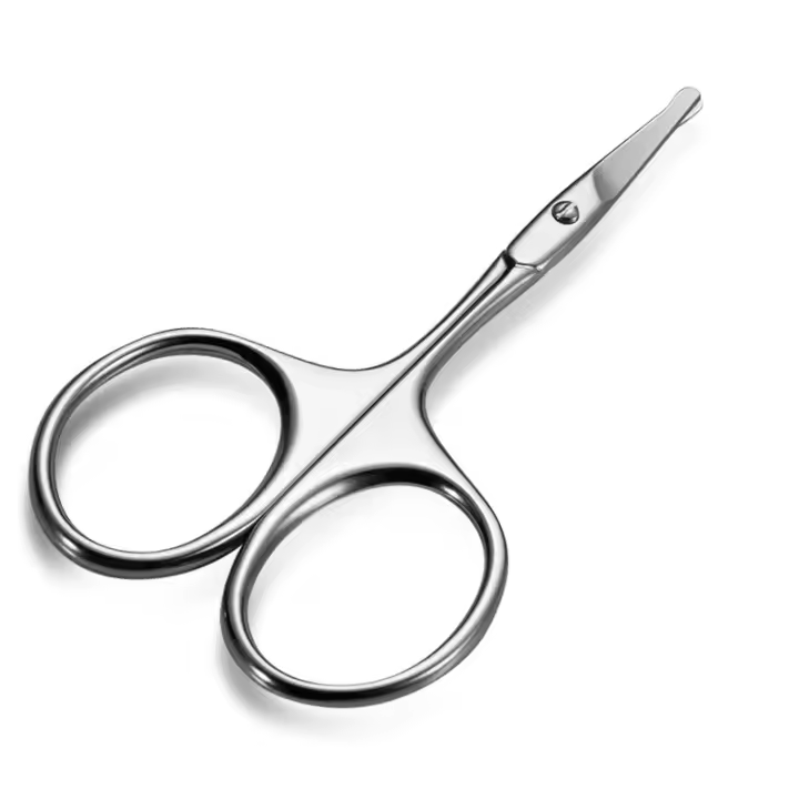 Tijeras De Precisión De Acero Inoxidable Para Pelos Del Nariz Herramienta Profesional Para El Rostro Uso Doméstico - 1