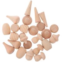 24 piezas de madera sin terminar para pintar, juguetes de construcción DIY para niños, suministro de Arte y manualidades - details 0