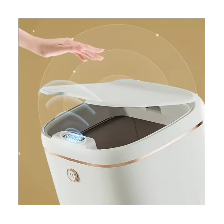 ZVD Basura Inteligente de 20L Resistente al Agua Automático para Cocina Baño y Cloaca con Sensor Automático Blanco - 1