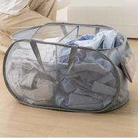 Cesta De Ropa Plegable De Malla Transpirable Organizador De Almacenamiento Para Ropa Sucia Portátil Con Manija Y Estilo Moderno - details 2