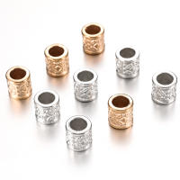 iYOE 50pcs Cuentas De Espaciador De Plástico Con Orificio Grande En Forma Geométrica Y Estampado De Cilindro Para Hacer Pulseras Y Joyería - details 4