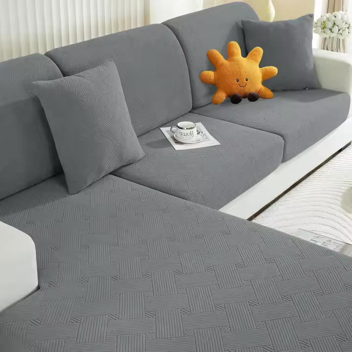 Ystyle Funda Asiento Sofa, Funda Cojin Sofa Ajustable, Funda Sofa Cojines Separado, Fundas De Cojín Elástico, Universal Fundas De Asientos Sofá (Chaise Longue, Gris Claro) - 1