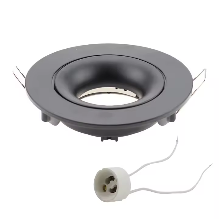 Kit De Reemplazo De Luz Bajo En Torno GU10 Black MR16 Montaje En Techo Foco Metal Soporte De Lámpara GU5.3 Para Sala De Estar - 1