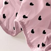Sábana Ajustada Moderna Y Simple En Color Mate Con Diseño De Corazón Geométrico Para Dormitorio Sin Almohadillas Incluidas - details 5