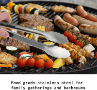 Pinzas De Alimentos De Acero Inoxidable Para BBQ Pinzas De Cocina Con Mano De Silicona Resistentes Al Calor Antióxido Y Antirroto Para Ensalada Y Pan - details 16