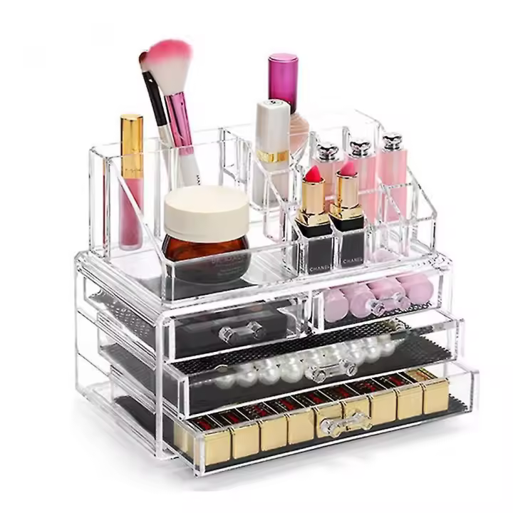 Organizador de maquillaje Cajón de almacenamiento de Cosméticos Acrílico Transparente - 1