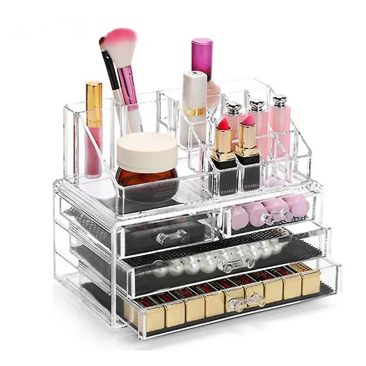 Organizador de maquillaje Cajón de almacenamiento de Cosméticos Acrílico Transparente - 1