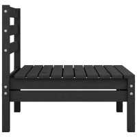 vidaXL Juego de muebles de jardín 4 pzas madera de pino maciza negro - details 5