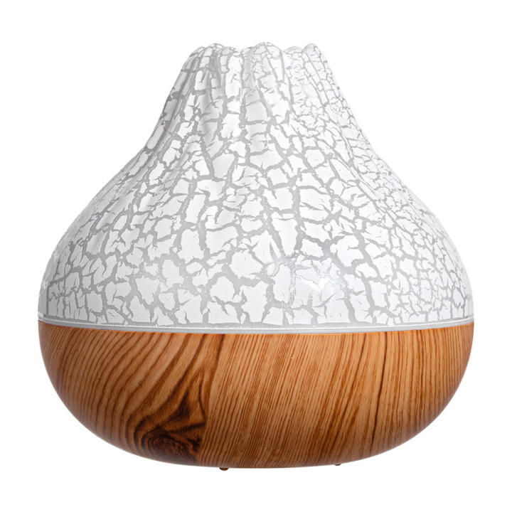 Humidificador De Volcán 300ML Con Gran Capacidad De Agua Y Diffusor De Aromaterapia Luz Nocturna Colorida De 7 Colores Para Escritorio