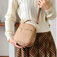 Bolso Bandolera Para Mujer Con Varios Bolsillos Y Pouch De Teléfono Móvil Color Sólido Bolso De Hombro Con Bordado En Cuadrícula Versátil - details 8