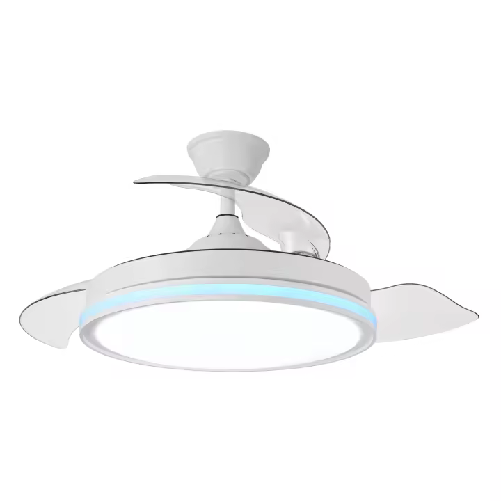 DUPI  Ventilador de Techo LED con Aspas Retráctiles Cosmos – Silencioso, Aspas Ocultas Transparentes, Mando a Distancia - 1
