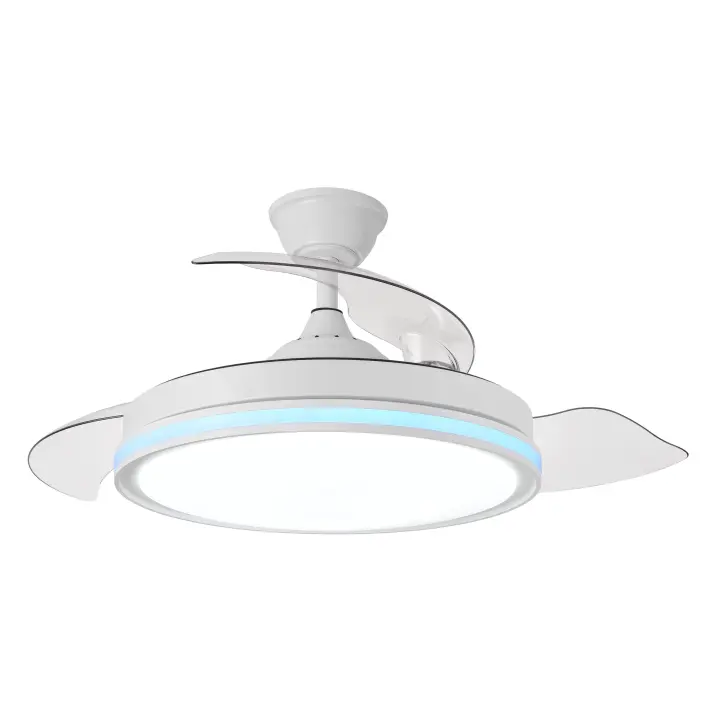 DUPI  Ventilador de Techo LED con Aspas Retráctiles Cosmos – Silencioso, Aspas Ocultas Transparentes, Mando a Distancia - 1