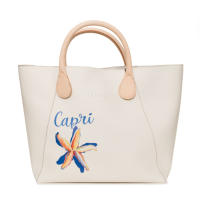 OBAG — Cod. COMP25ST Bolso de mano, mujer, doble mango, bicolor, logotipo impreso, grande, l 33cm - p 17cm - h 30cm - details 0