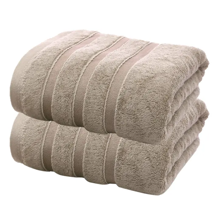 Toalla de baño extragrande de fibra de bambú de 2 piezas, súper suave, muy absorbente y cómoda - 1