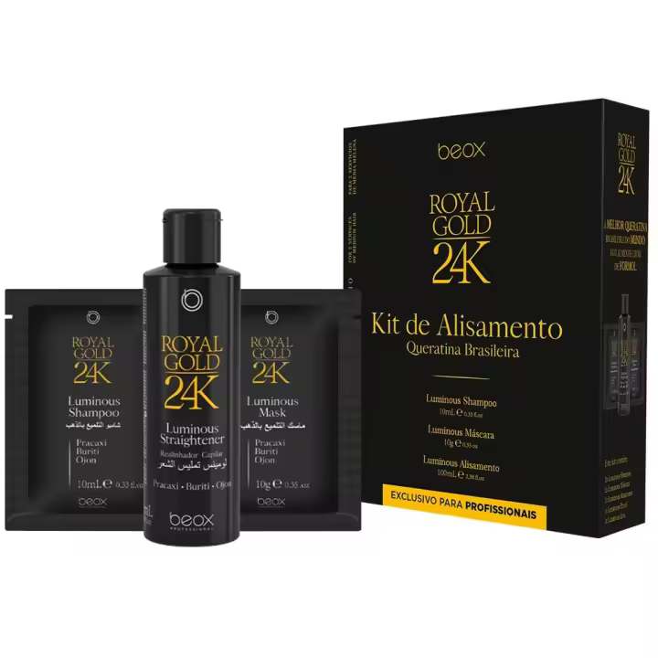BEOX Royal gold 24k kit de alisamiento queratina brasileira - 1