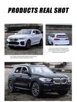 Coche De Juguete De Aleación X5 Escala 1:24 SUV Con Función De Retroceso Y Sonido Luz Regalo Para Niños Coleccionables De Metal - details 8