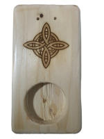 Quemador de Palo Santo de madera natural con grabado Nudo de Bruja, soporte de acero inoxidable, vela de té, Palo Santo. Marca Lala´s candels - details 0