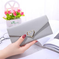 Cartera Larga Para Mujer 2024 Nueva Corazón Plano Con Múltiples Tarjetas Y Cierre De Hebilla Cartera Con Teléfono Móvil Material PVC - details 1