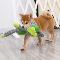 Juguete De Masticar Para Perros Grandes Indestructible Suave En Forma De Animales Peluche Para Entrenamiento Dental Y Dientes De Lágrima - details 2