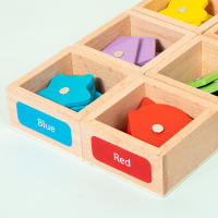 Juguete Educativo De Madera Magnético Para Niños Juego De Pesca De Formas Y Colores Ayuda En La Cognición Geométrica Caja De Clasificación Para Educar a Los Niños En La Edad De 3 a 12 Años - details 2